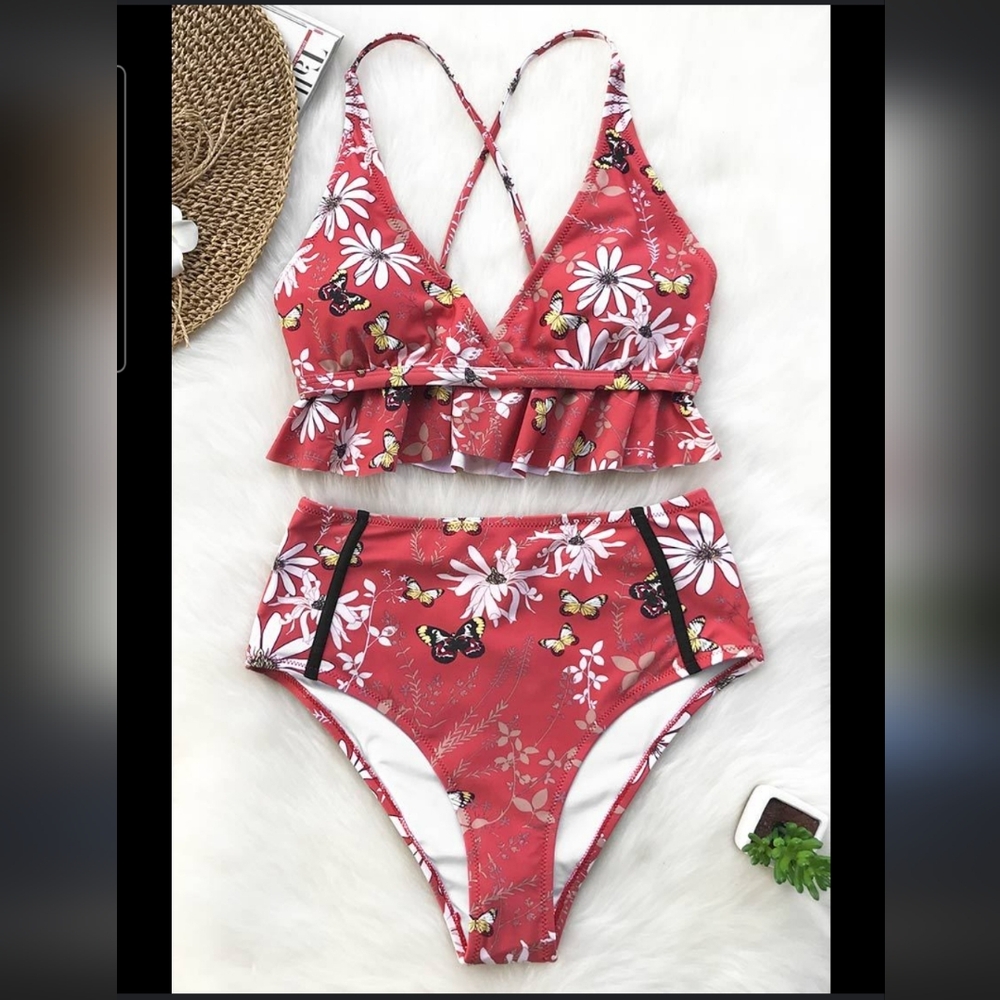 Happy Together Red Bikini Set from cupshe